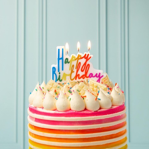 Talking Tables Rainbow Happy Birthday Candle