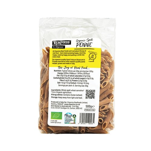 Realfoods by Organico Spelt Penne Pasta