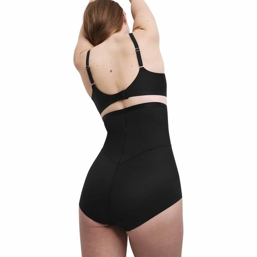M&S Womens, Light Control Sheer Waist Cincher, 12, Black