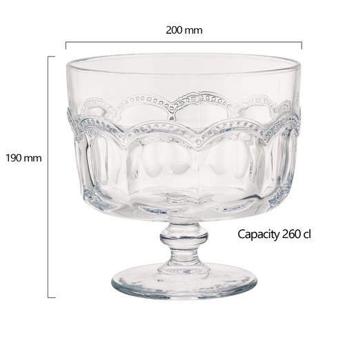 Artland Pearl Ridge Trifle Bowl