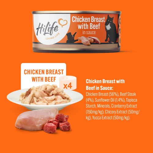 HiLife It's Only Natural Luxury Cat Food Meat Selection