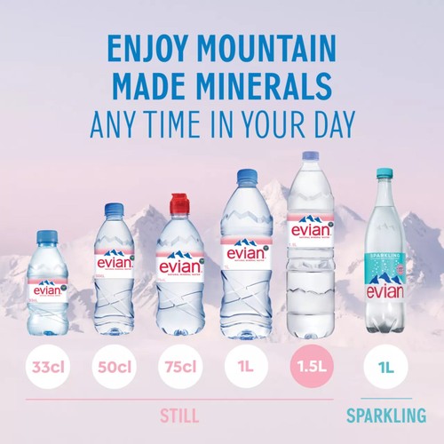 Evian Natural Bottled Mineral Still Water Multipack