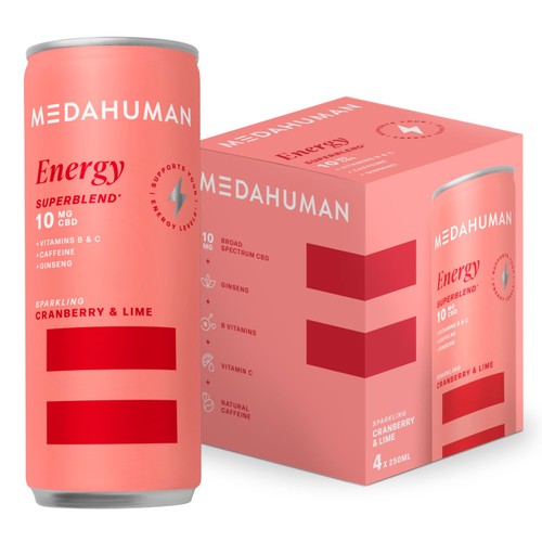 Medahuman Energy CBD Drink Cranberry & Lime