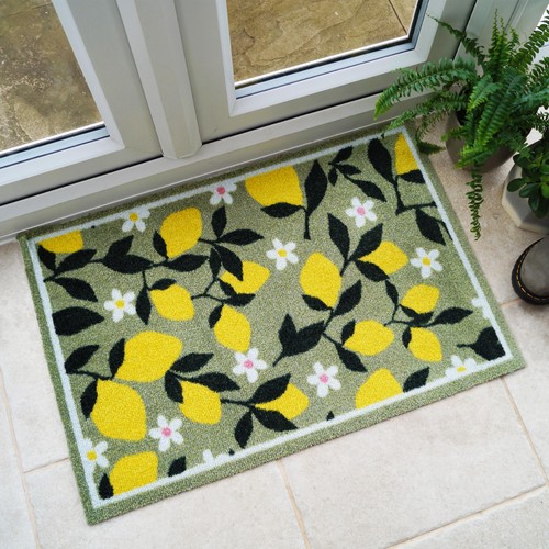 Mighty Mats Eco Flex Premium Washable Mat Lemon Print