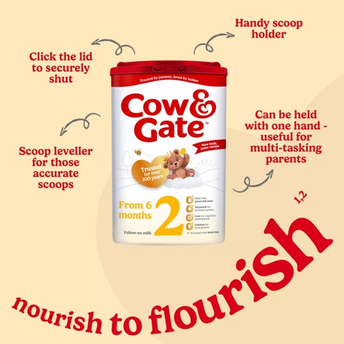 Cow & Gate 2 Follow On Baby Milk Formula Powder 6-12 Months