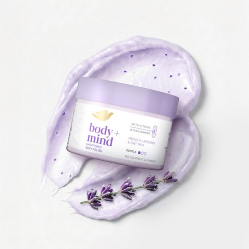 Dove Body + Mind French Lavender & Oat Milk Bath Scrub