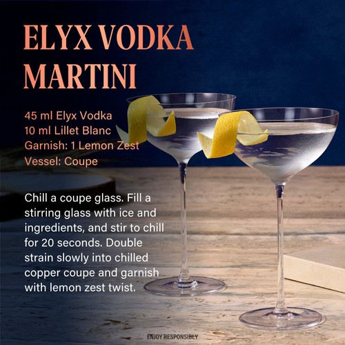 Absolut Elyx  Copper Crafted Single Estate Premium Swedish Vodka
