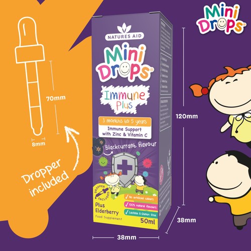 Natures Aid Mini Drops Immune Plus for Infants & Children