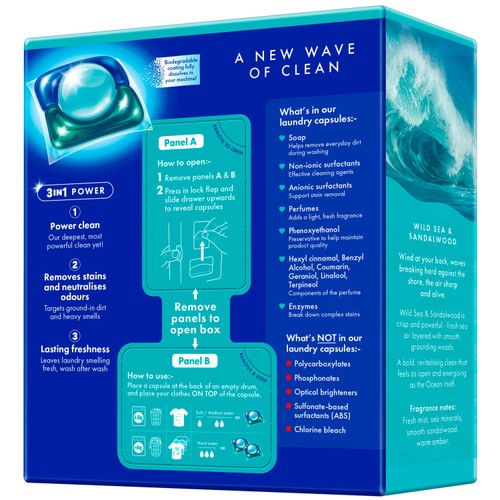 OceanSaver Plastic Free 30 Deep Clean Pods Washing Capsules Wild Sea