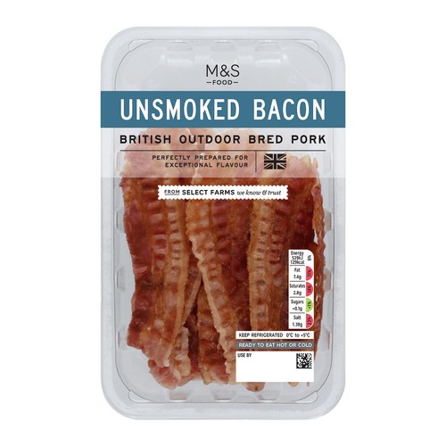 M&S British Crispy Unsmoked Bacon Strips