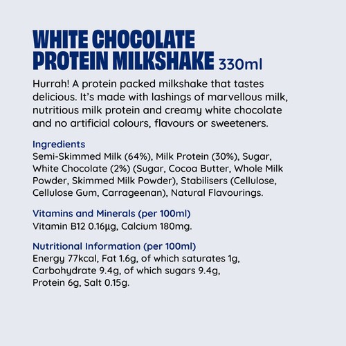 Shaken Udder White Chocolate Flavoured Protein Milkshake