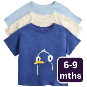 Seaside Animal Print Tops, 6-9 Months, Blue