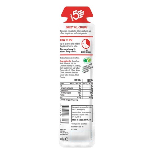 HIGH5 Energy Gel Caffeine Raspberry