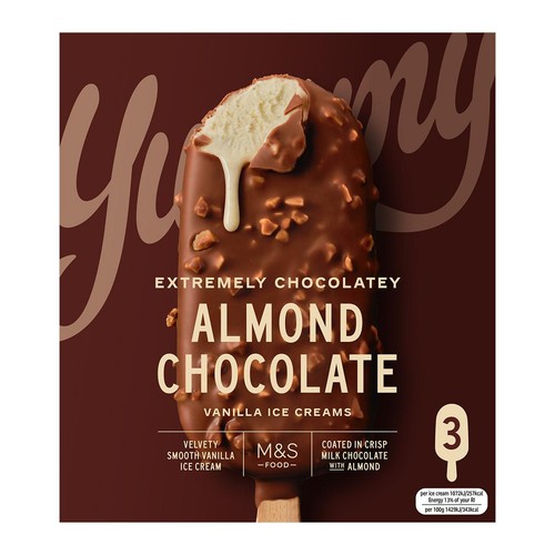 M&S 3 Almond Sticks Ice Cream