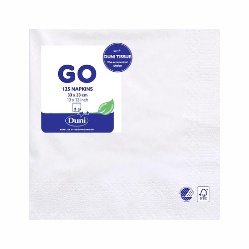 White Compostable Paper Napkins