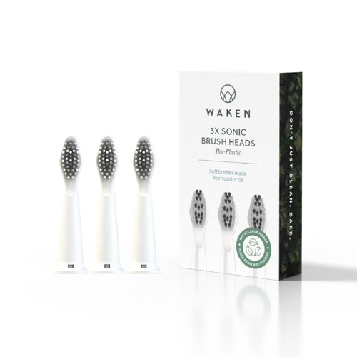 Waken Sonic Toothbrush Heads Refills White