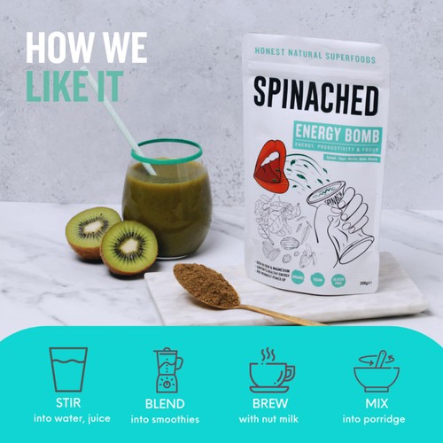 Spinached Organic Energy Bomb Iron, Magnesium & Zinc supplement