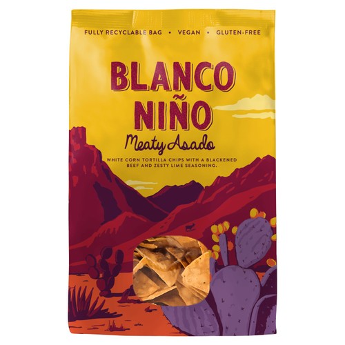 Blanco Nino Meaty Asado White Corn Tortilla Chips