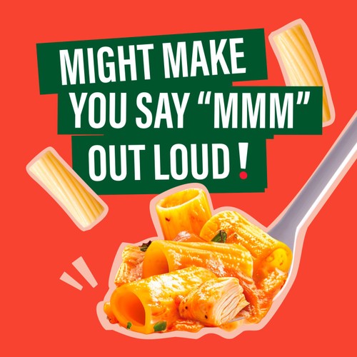 Dolmio Feasts Creamy Tomato & Chicken Rigatoni Microwave Pasta Meal