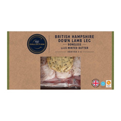  M&S Hampshire Down Boneless Lamb Leg with Mint Butter