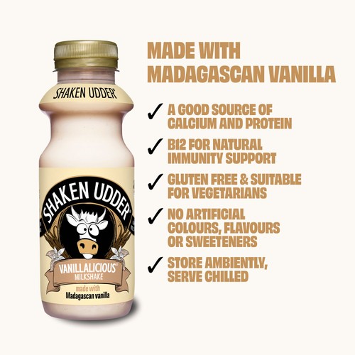 Shaken Udder Vanillalicious Vanilla Flavoured Milkshake