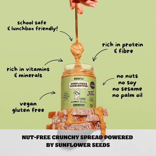 SUNFLY Sunflower Seed Butter, Crunchy Spread
