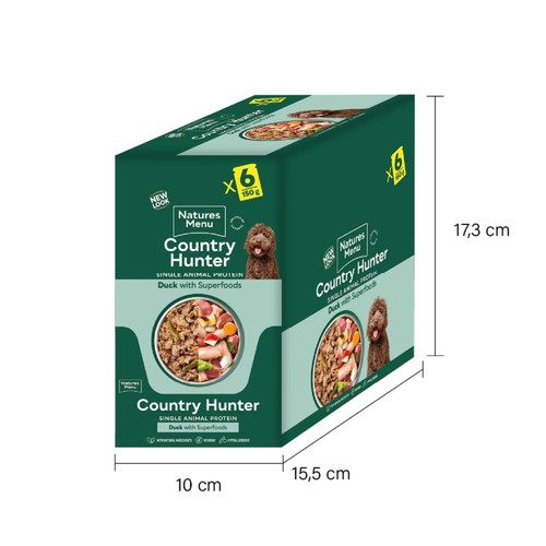 Natures Menu Country Hunter Duck Wet Dog Food Pouches