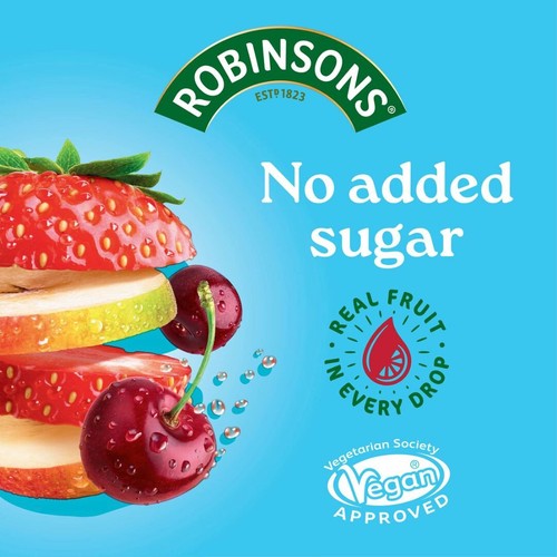 Robinsons Double Strength Summer Fruits No Added Sugar Squash
