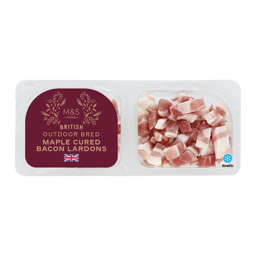 M&S British Outdoor Bred Maple Cured Bacon Lardons