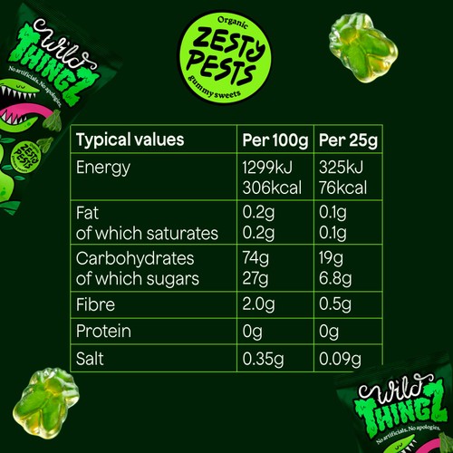 Wild Thingz Organic Sweets Zesty Pests