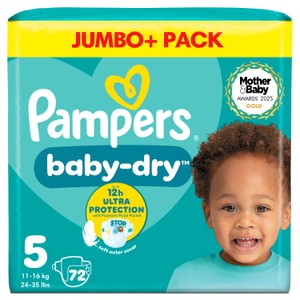 Pampers Baby-Dry Nappies, Size (11-16kg) Jumbo+ Pack Ocado