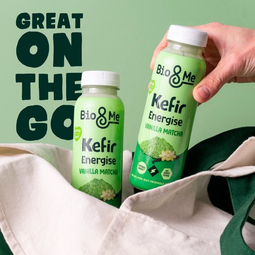 Bio&Me Matcha Vanilla Natural Energy Kefir Drink