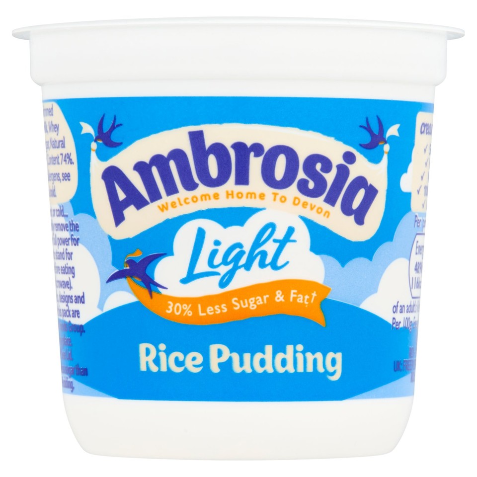 Ambrosia Low Fat Rice Pudding Dessert Snack Pot - Ocado