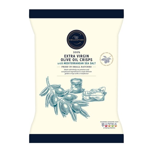 M&S Collection Extra Virgin Olive Oil with Sea Salt Crisps