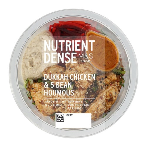 M&S Nutrient Dense Dukkah Chicken & 5 Bean Houmous