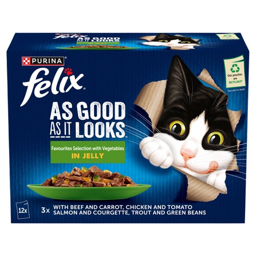 FELIX As Good As it Looks Favourites with Veg in Jelly Wet Cat Food