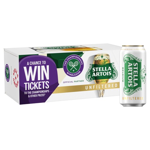 Stella Artois Unfiltered Belgian Lager Beer Cans