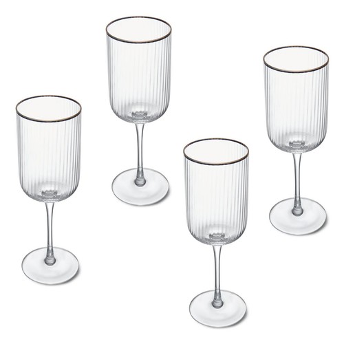 Mikasa Sorrento 4pc White Wine Glasses, 400ml, Gift boxed