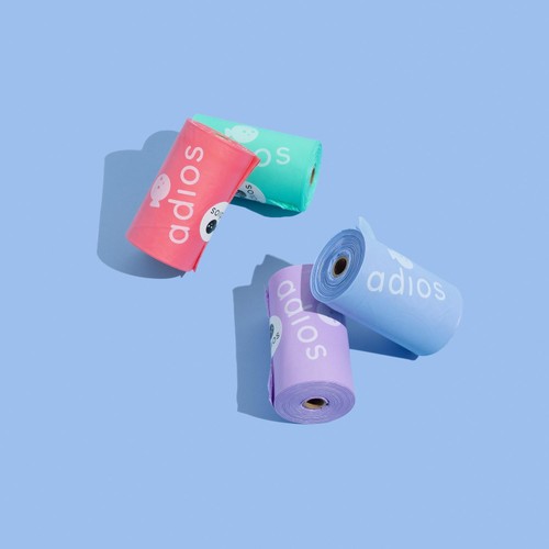 Adios Compostable Dog Poo Bags - Rainbow 