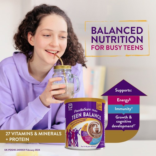 PaediaSure Shake Teen Balance, Age 11-16 years old, Vanilla Flavour