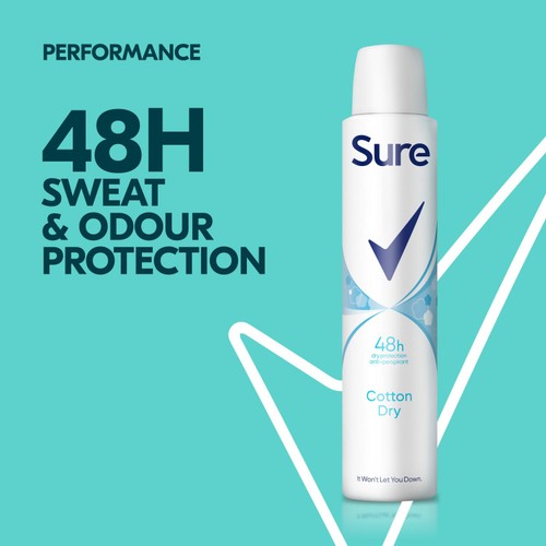 Sure Women Antiperspirant Deodorant Cotton Dry Aerosol