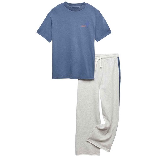 M&S Boys Graphic Pyjamas, 9-10 Years, Navy