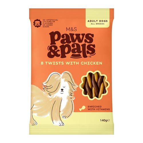 M&S Paws & Pals Twists with Chicken Dog Treats