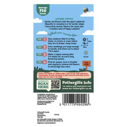 Mr Fothergills Seeds Ladybird Poppies