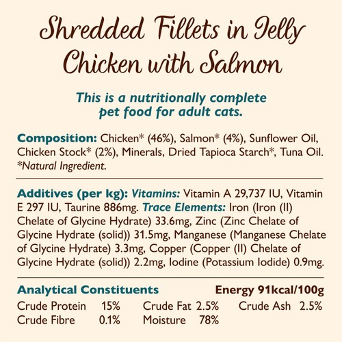 Lily's Kitchen Cat Shredded Fillets Chicken with Salmon in Jelly