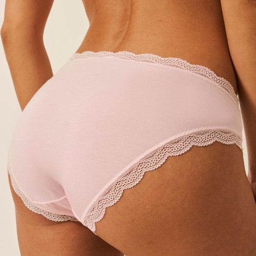 Stripe & Stare Knickers, Pink Basics, S