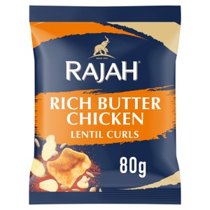 Rajah Rich Butter Chicken Lentil Curls Snacks 80g