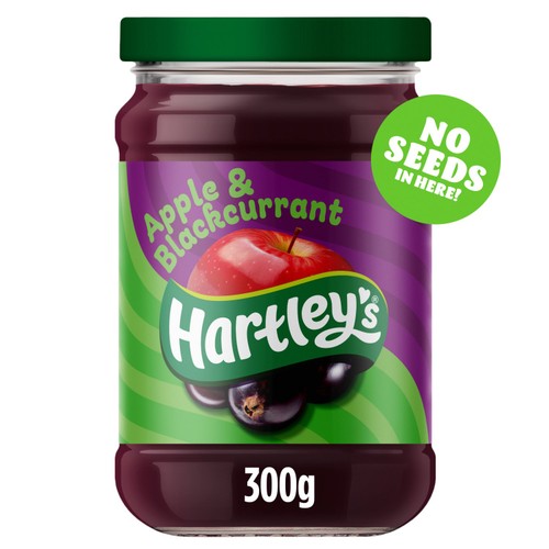 Hartley's Fruity Combos Blackcurrant & Apple Seedless Jam