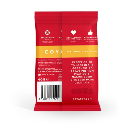 COYA Freeze-Dried Raw Adult Dog Treats Chicken