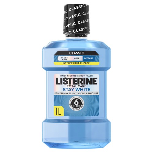 Listerine Total Care Stay White Intense Mint Classic Mouthwash